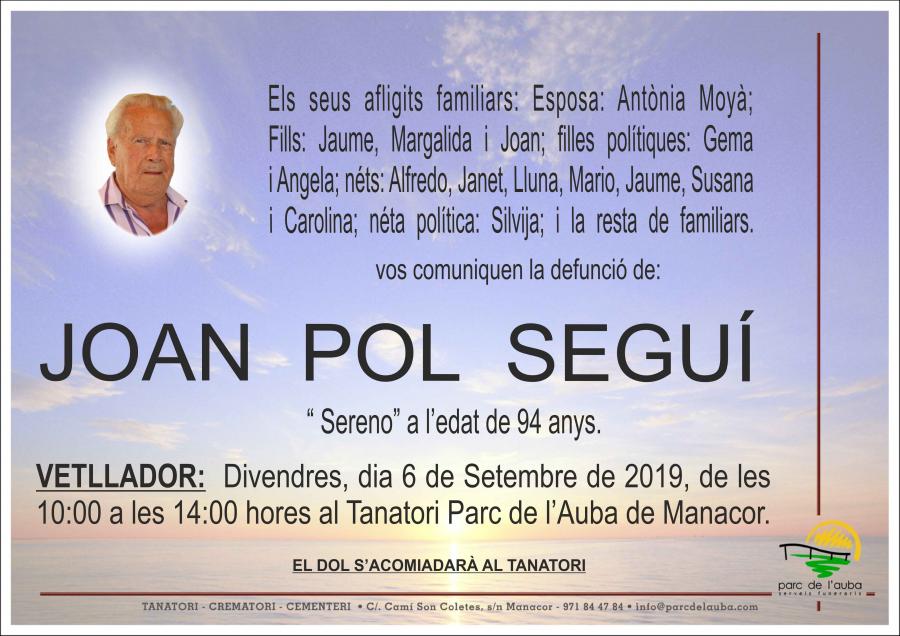 JOAN  POL SEGUÍ