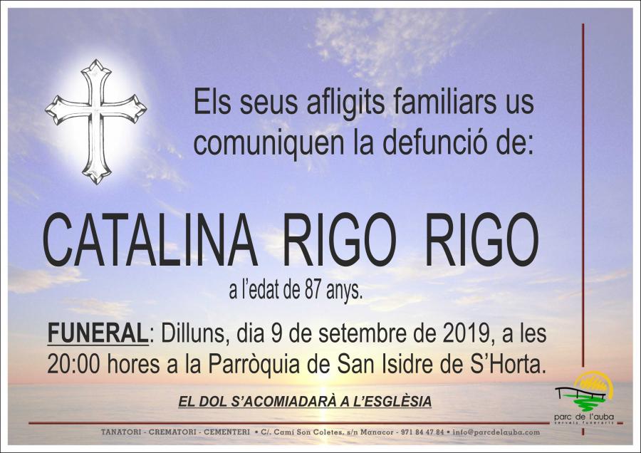 CATALINA RIGO RIGO
