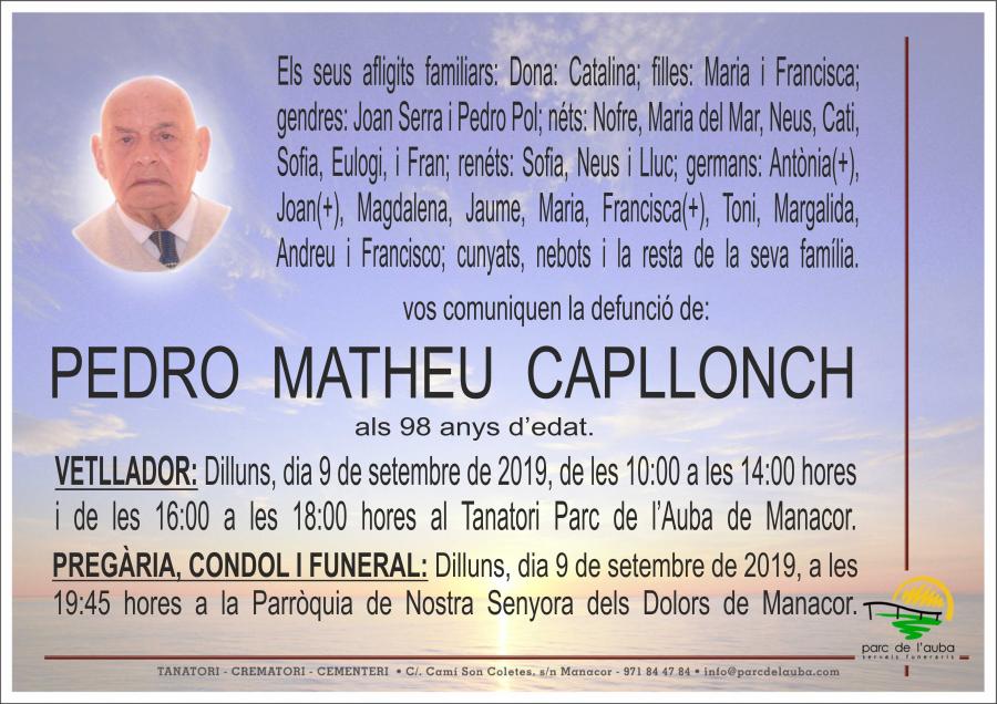 PEDRO MATHEU CAPLLONCH