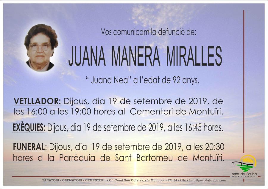 JUANA MANERA  MIRALLES