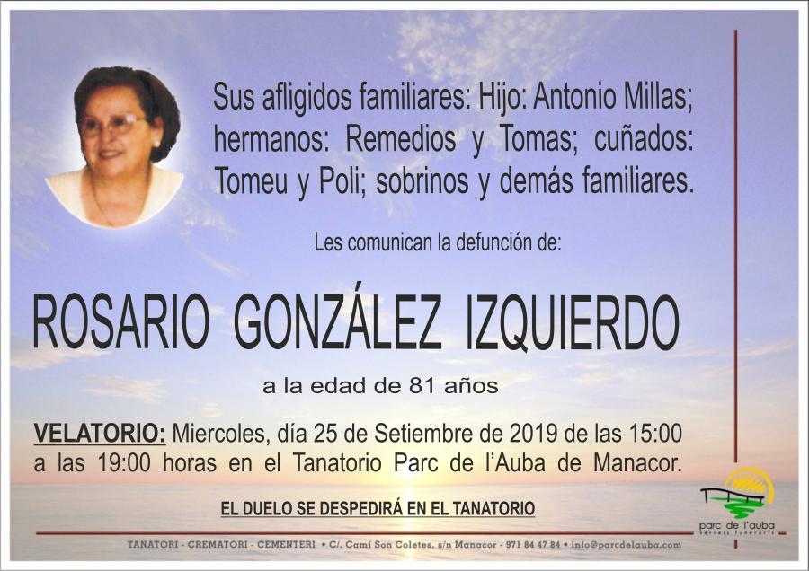 ROSARIO  GONZÁLEZ IZQUIERDO