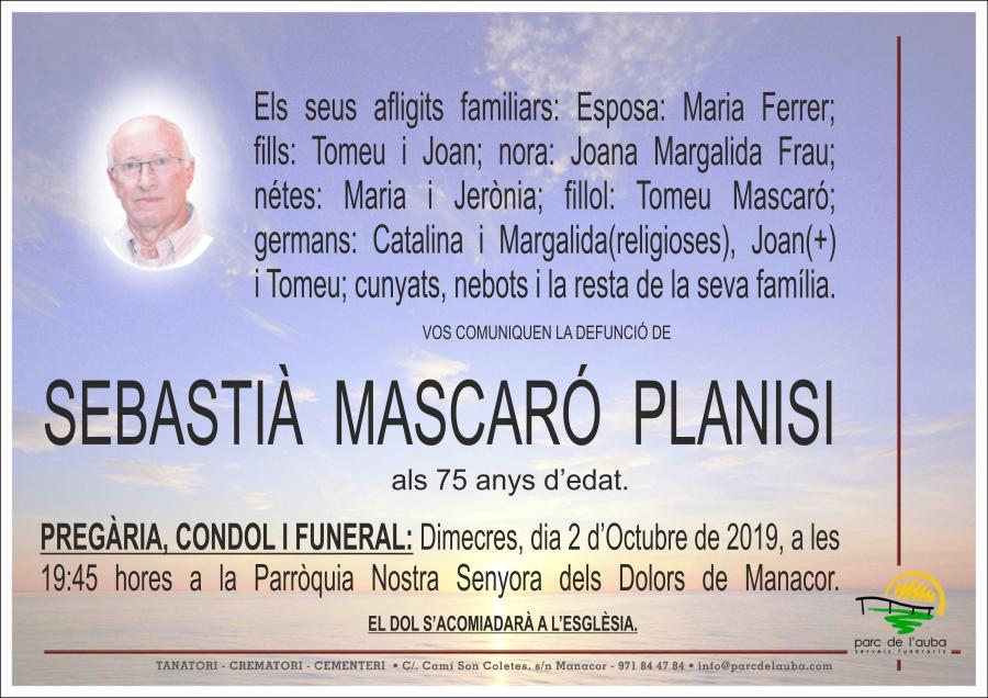 SEBASTIÀ MASCARÓ PLANISI