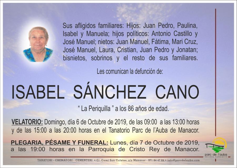 ISABEL SÁNCHEZ CANO