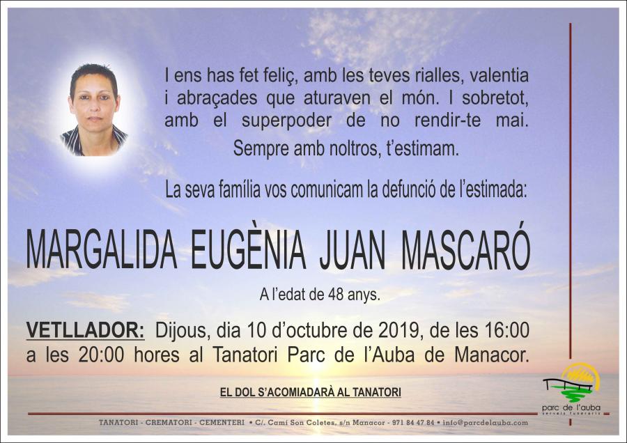 MARGALIDA EUGÈNIA JUAN MASCARÓ
