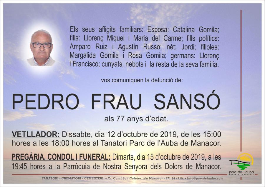 PEDRO FRAU SANSÓ