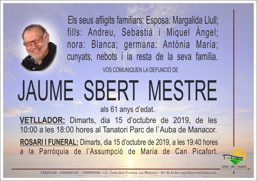 JAUME SBERT MESTRE
