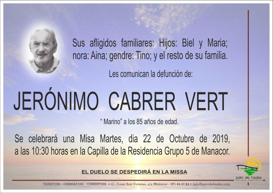 JERÓNIMO CABRER VERT