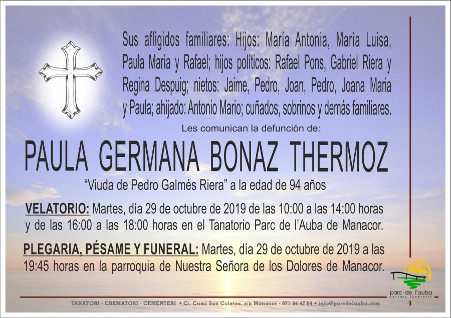 PAULA GERMANA BONAZ THERMOZ