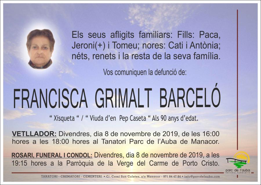 FRANCISCA GRIMALT BARCELÓ