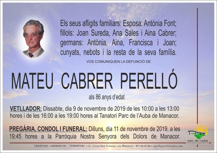 MATEU CABRER PERELLÓ