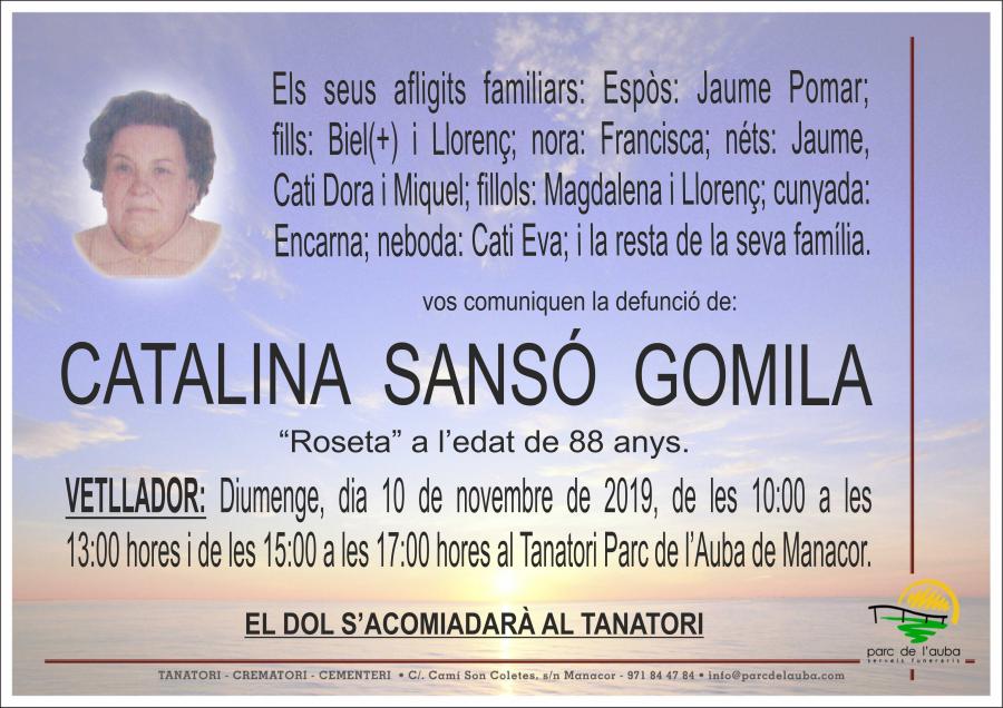 CATALINA SANSÓ GOMILA