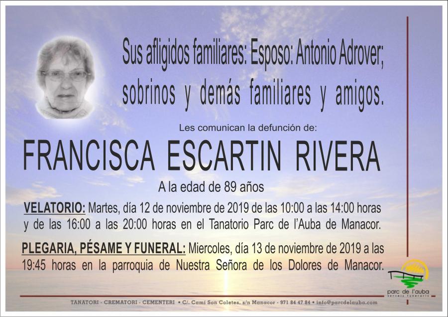FRANCISCA ESCARTIN RIVERA
