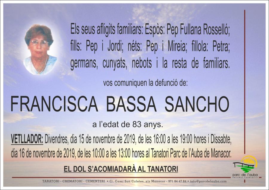 FRANCISCA BASSA SANCHO