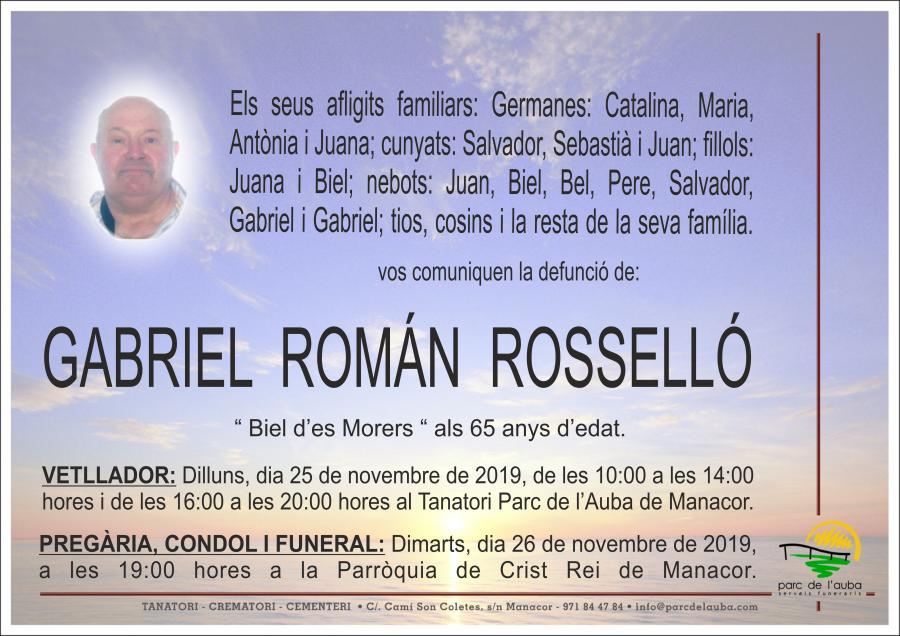 GABRIEL ROMÁN ROSSELLÓ