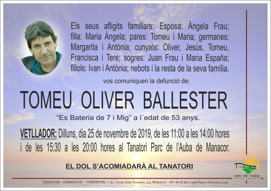TOMEU OLIVER BALLESTER