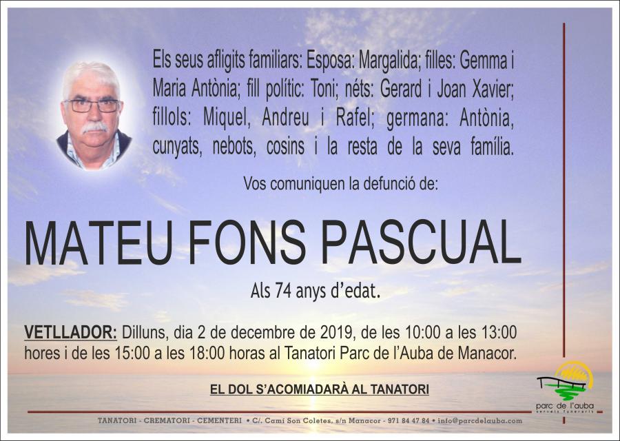 MATEU FONS PASCUAL