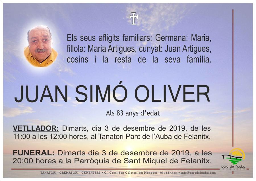 JUAN SIMO OLIVER