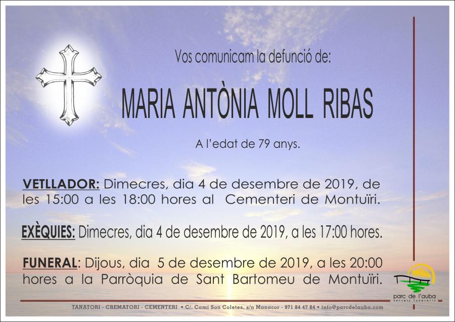 MARIA ANTÃ'NIA MOLL RIBAS