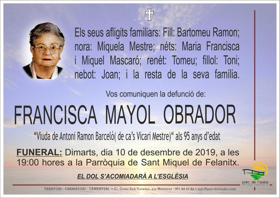 FRANCISCA MAYOL OBRADOR