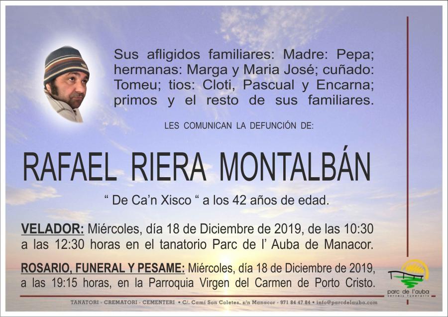 RAFAEL RIERA MONTALBÁN
