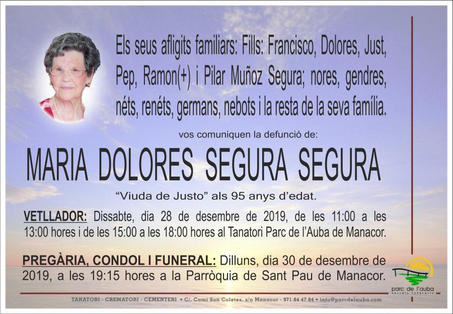 MARIA DOLORES SEGURA SEGURA