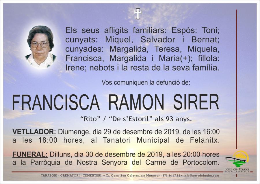 FRANCISCA RAMON SIRER