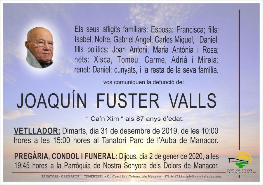JOAQUÍN FUSTER VALLS