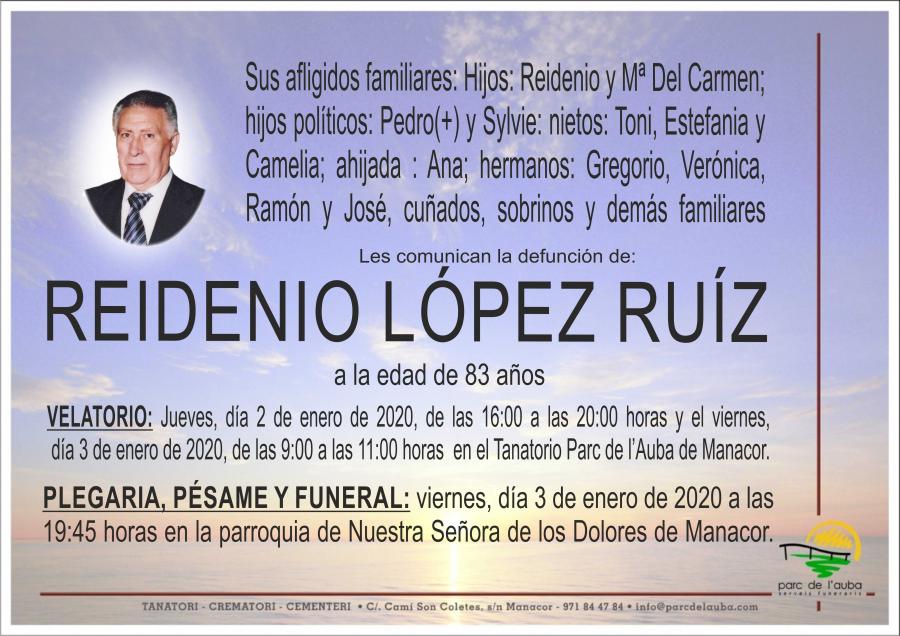 REIDENIO LÓPEZ RUÍZ
