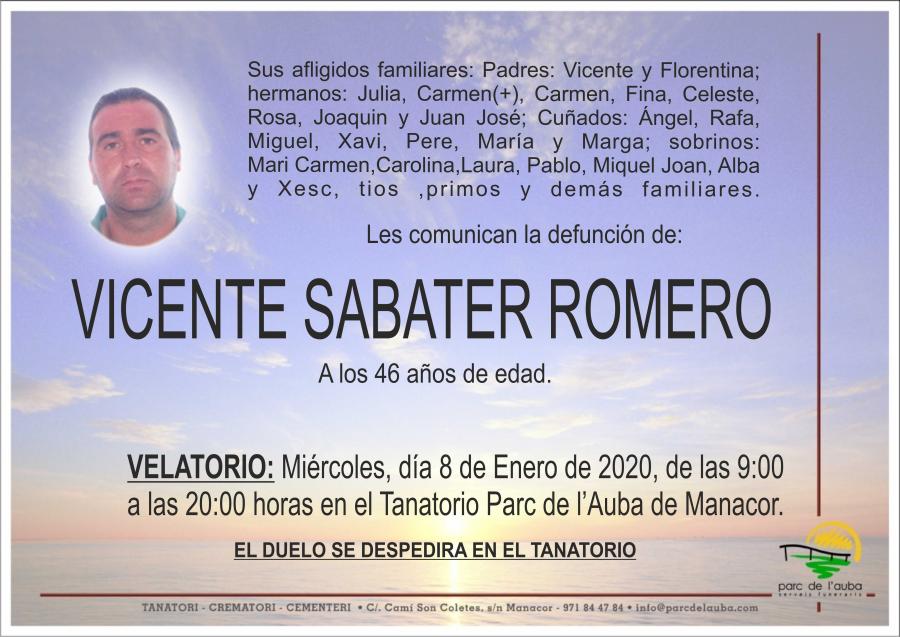 VICENTE  SABATER ROMERO