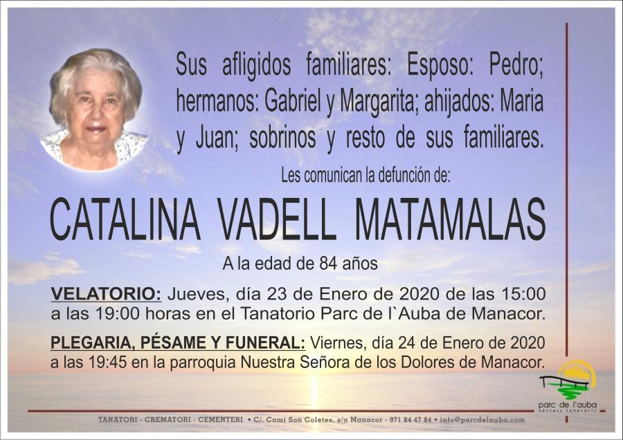 CATALINA VADELL  MATAMALAS
