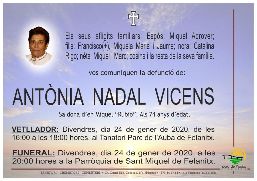 ANTÃ'NIA NADAL VICENS