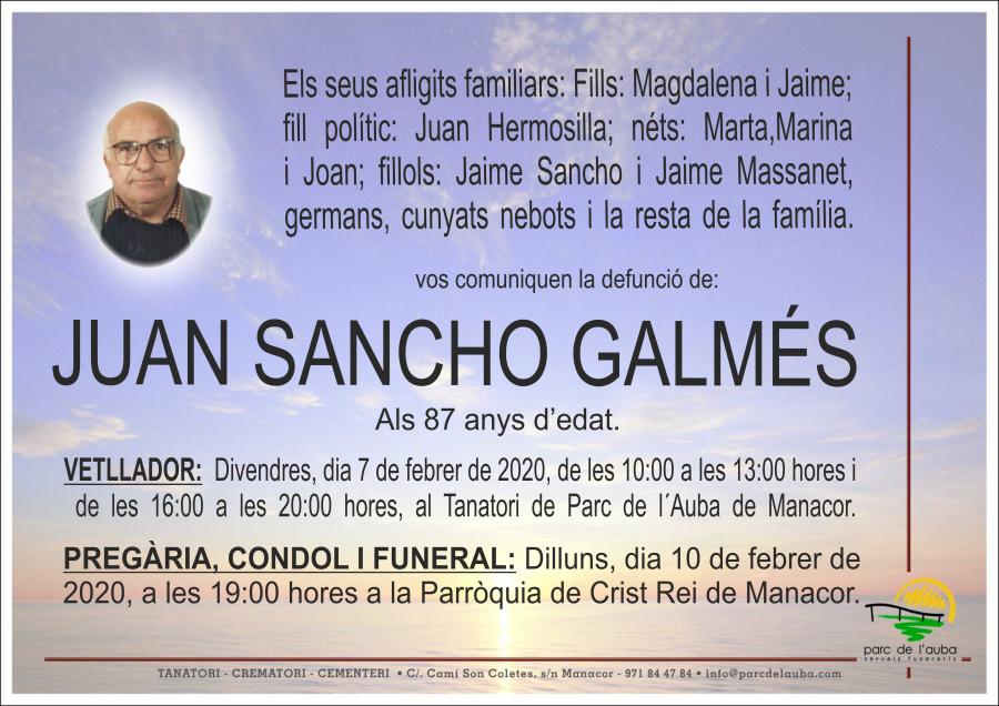 JUAN SANCHO GALMÉS