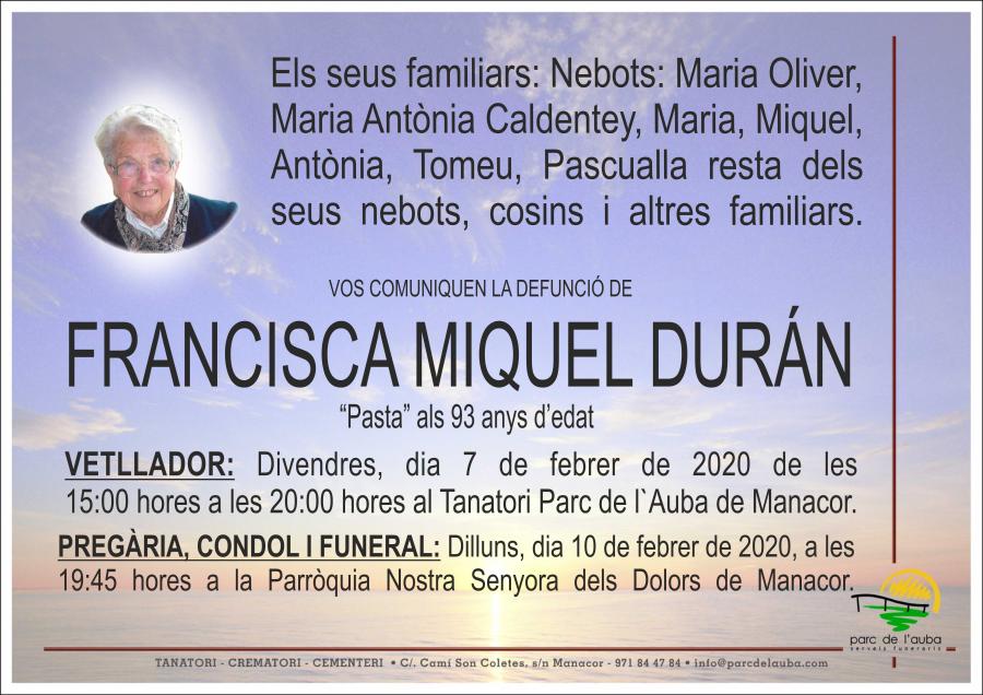 FRANCISCA MIQUEL DURAN