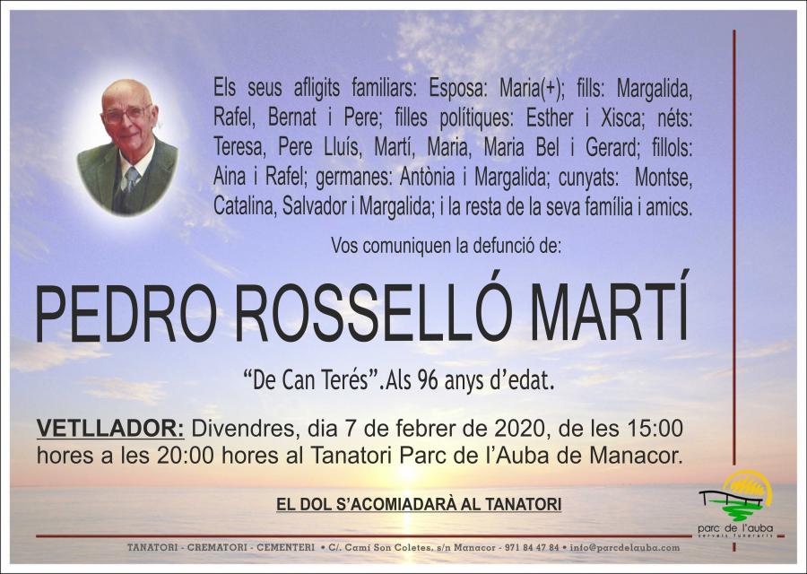 PEDRO ROSSELLÓ MARTÍ