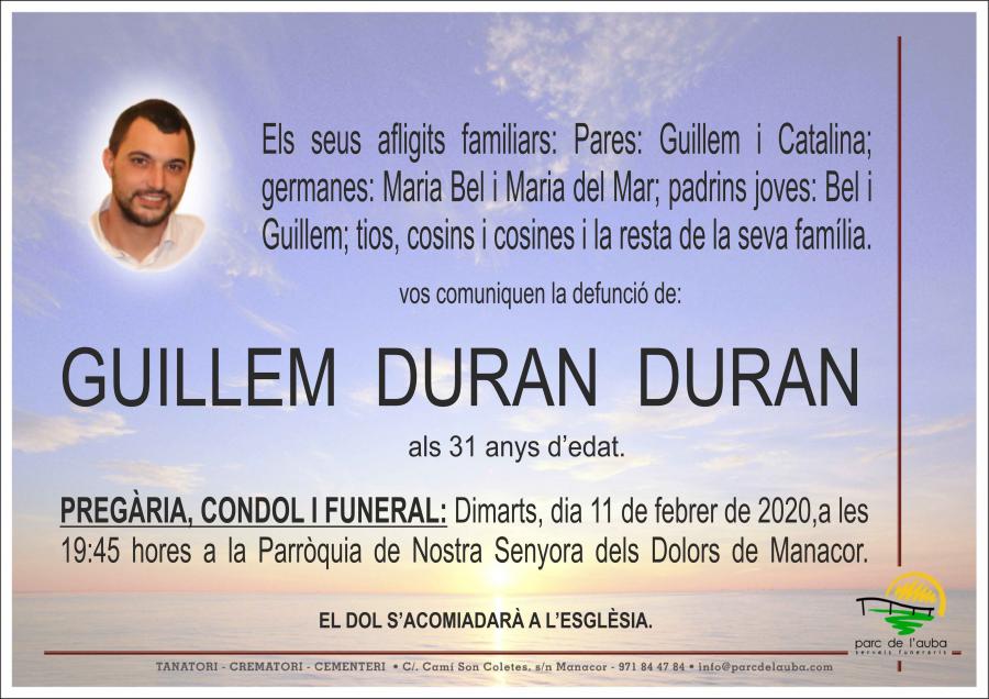 GUILLEM DURAN DURAN