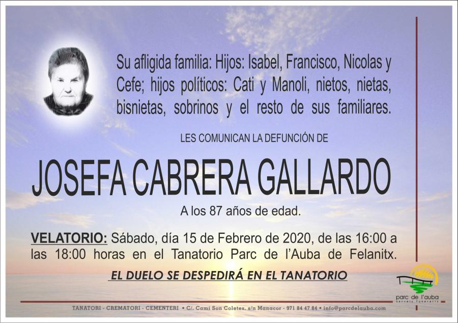 JOSEFA CABRERA GALLARDO