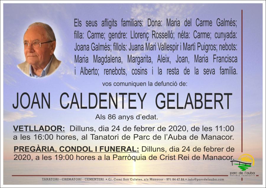 JOAN CALDENTEY  GELABERT