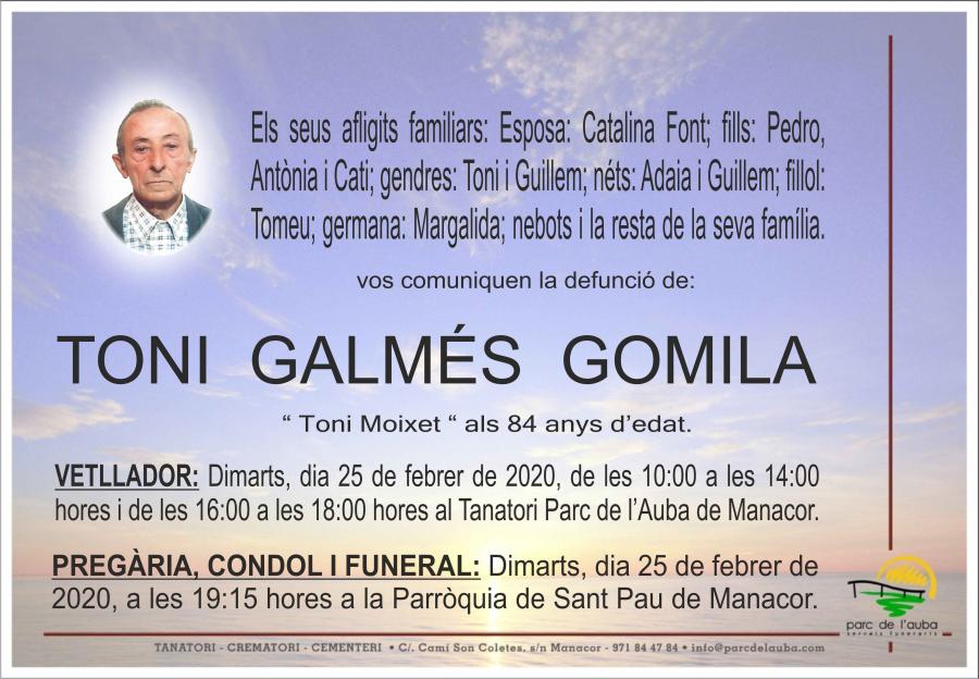 TONI  GALMÉS GOMILA