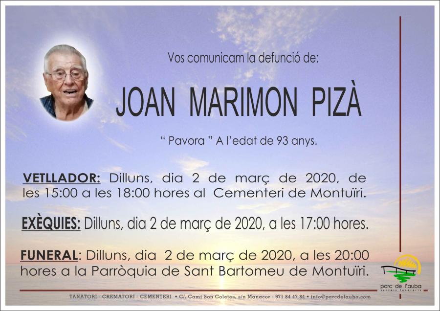 JOAN MARIMON PIZÀ