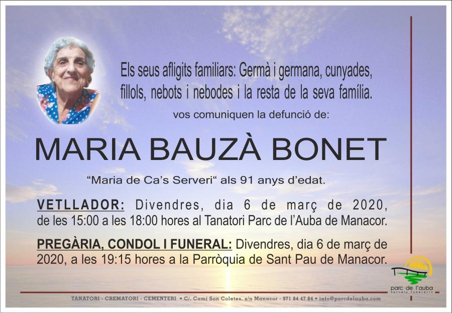 MARIA BAUZA BONET