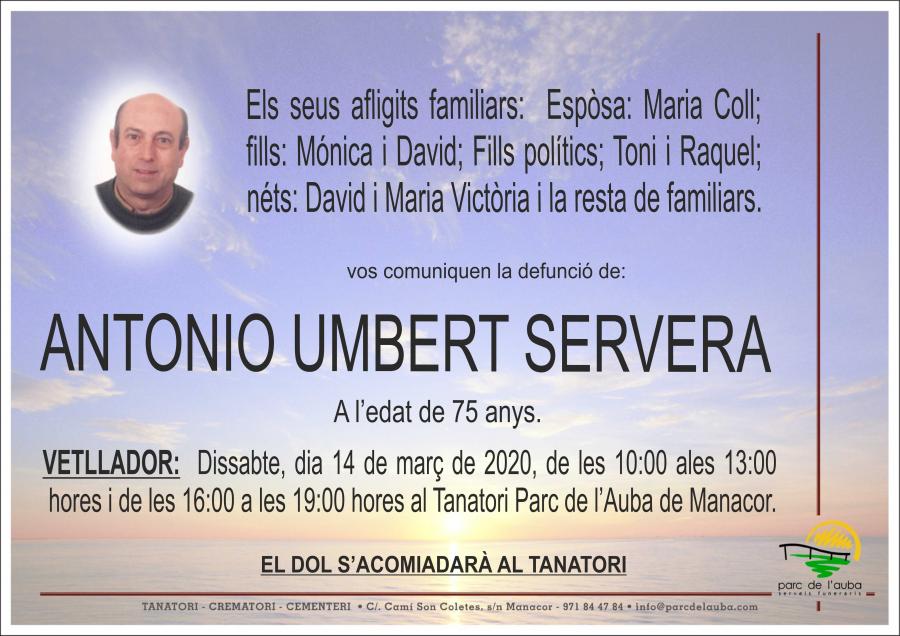 ANTONIO UMBERT SERVERA