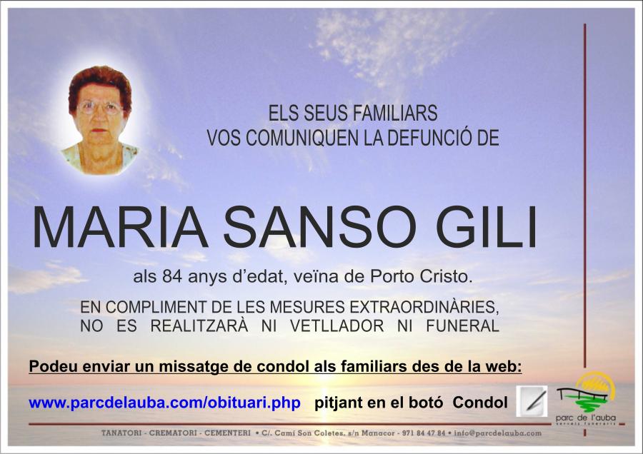 MARIA SANSÓ GILI