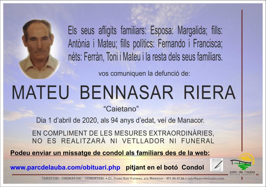 MATEU BENNASAR  RIERA