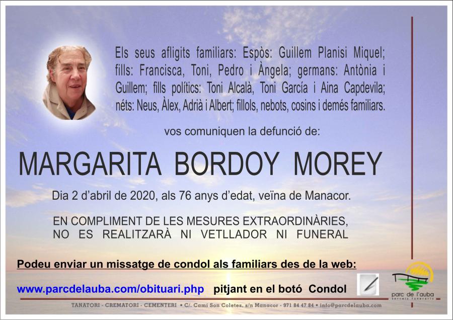 MARGARITA BORDOY MOREY