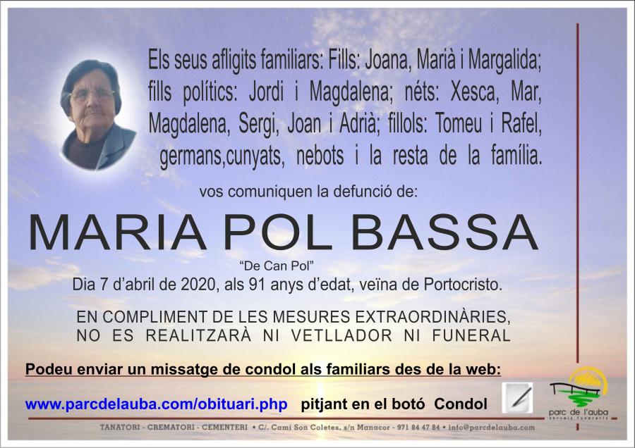 MARIA POL BASSA