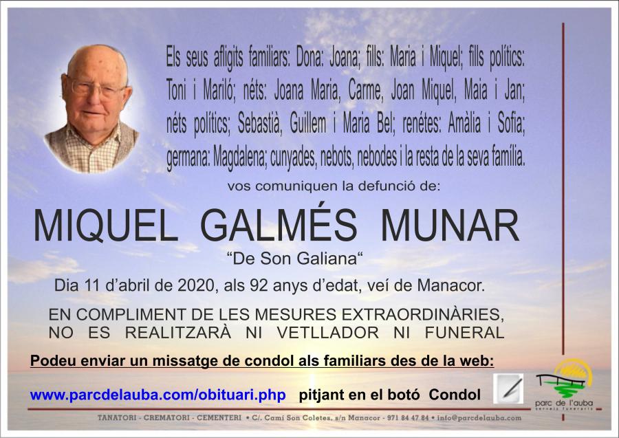 MIQUEL GALMÉS MUNAR