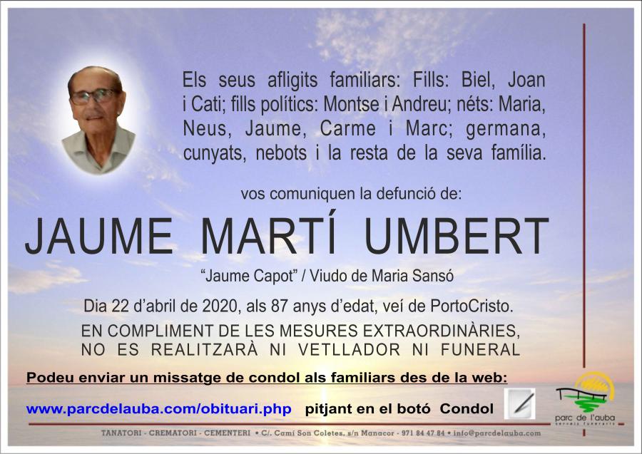 JAUME MARTÍ UMBERT