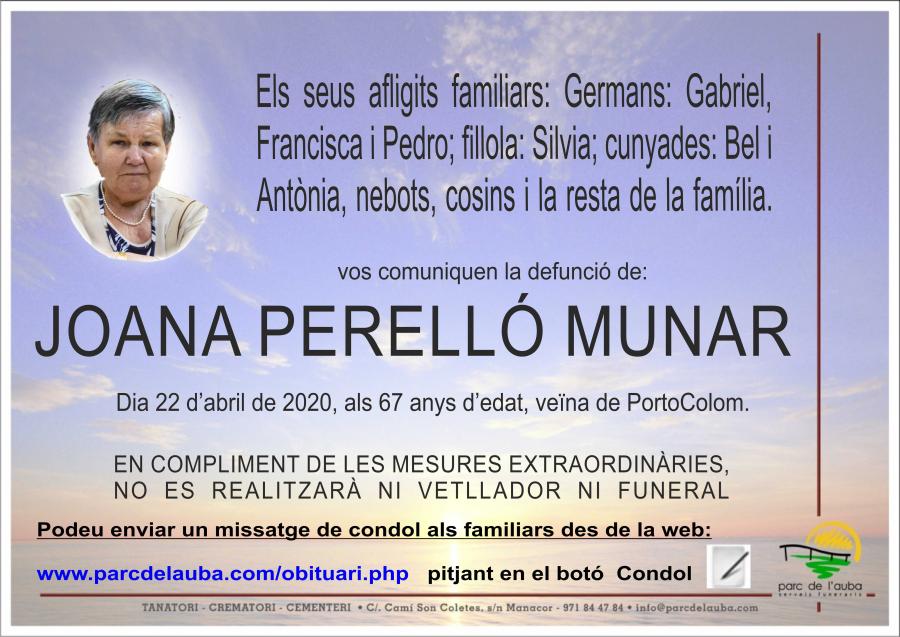 JUANA PERELLÓ MUNAR