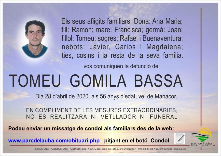 TOMEU GOMILA BASSA