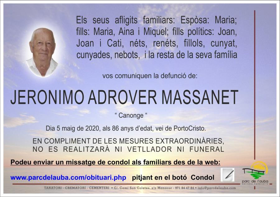 JERONIMO ADROVER MASSANET